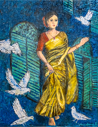 Painting featured with review